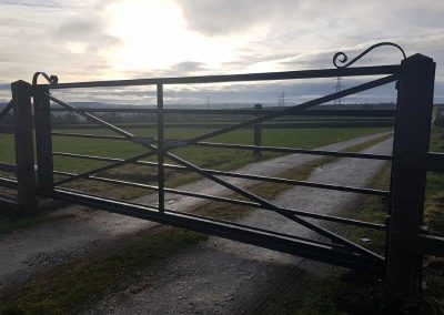 electric sliding cantilever gate at farm